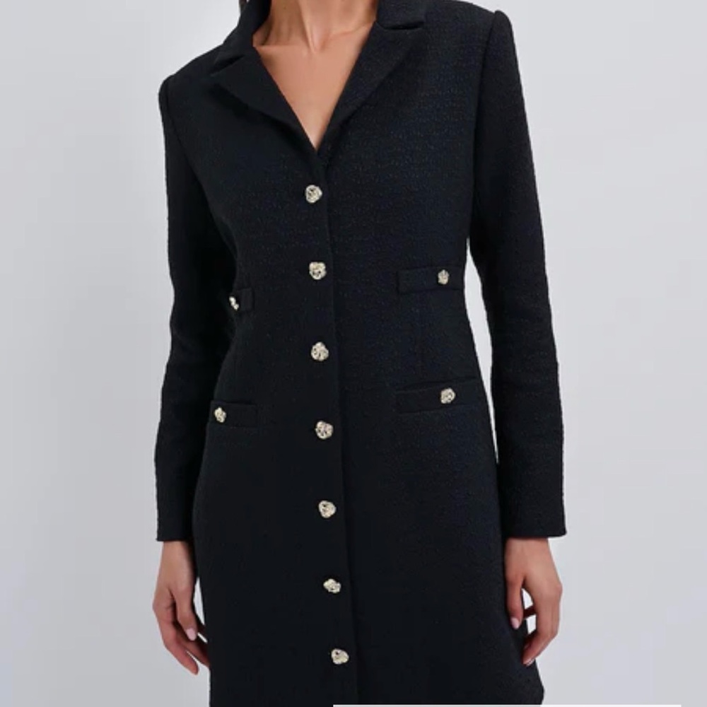 Pomander Place Noir Tweed Stacie Dress